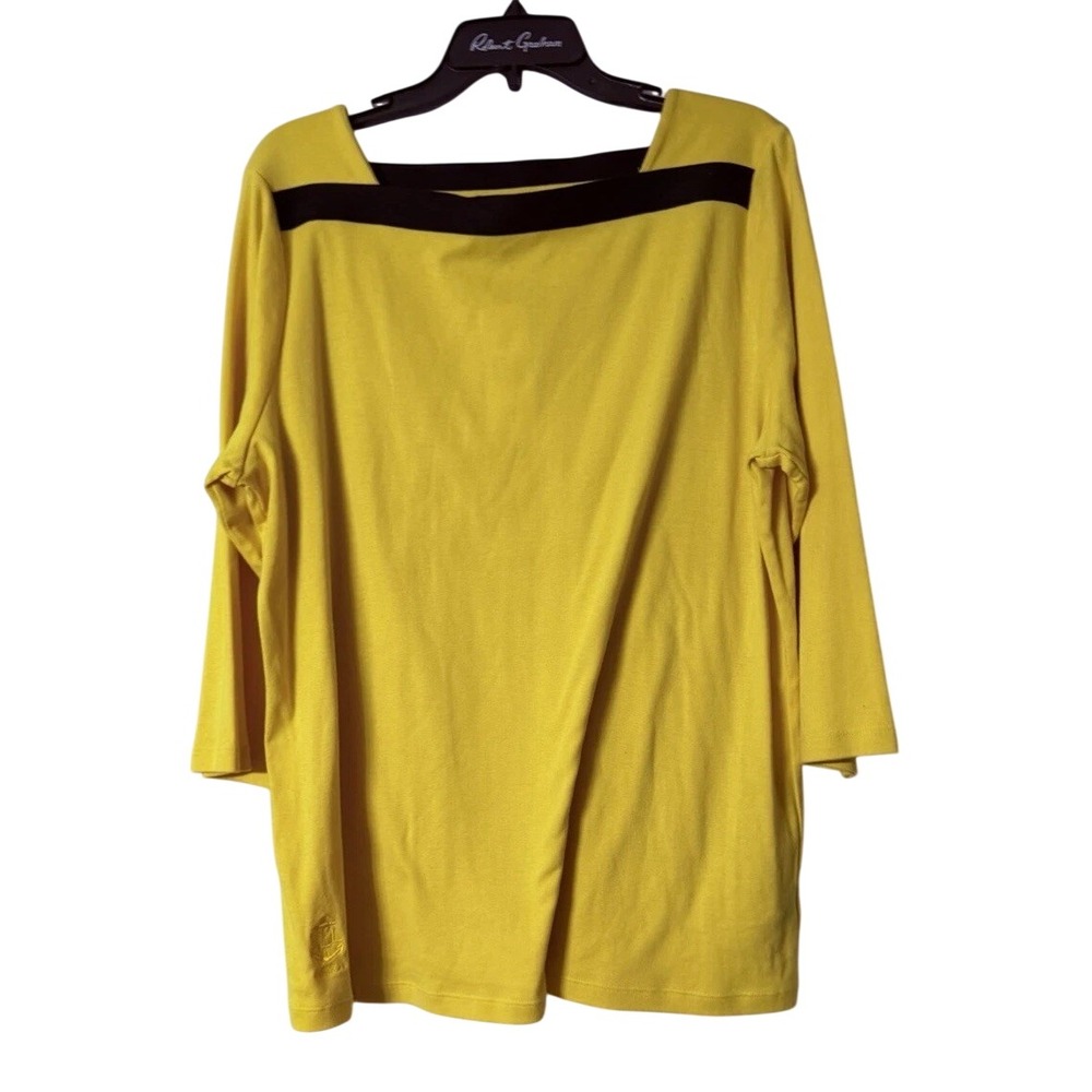 NWT Lauren Ralph Lauren LRL Womens 3/4 Sleeve Knit Pullover Top Shirt Plus 2X
